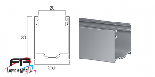 Guida in alluminio estruso A 27